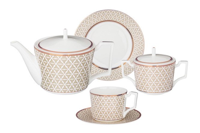 Изображение товара Чайный сервиз Lefard Opera 6 персон 20 предметов фарфор стильный дизайн
