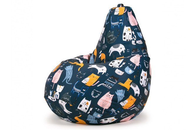 Изображение товара Кресло-мешок Груша Коты непоседы XXL (Большое)