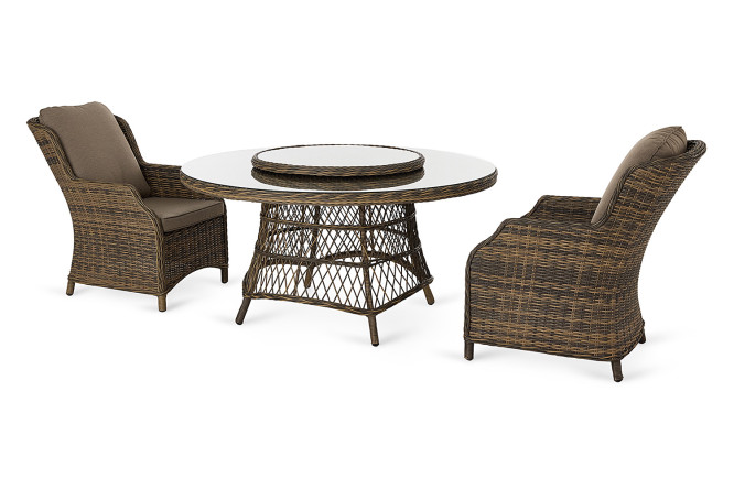 Изображение товара Набор садовой мебели Bergamo с круглым столом 152х74х152 см
