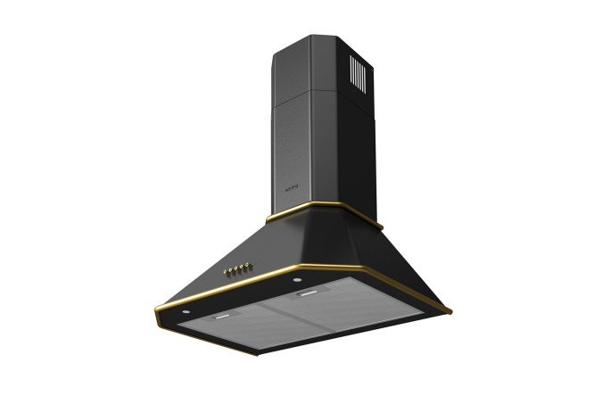 Изображение товара Вытяжка KORTING KHC 6839 RGN матовый черный золото 59.8 см