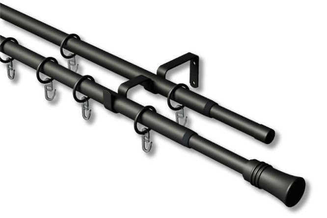 Изображение товара Карниз-телескоп двойной 246 551 раздвижной 120-210 см