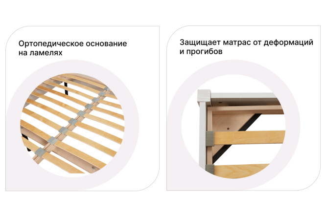 Кровать Bauhaus цвет бодега светлый 120х200 см