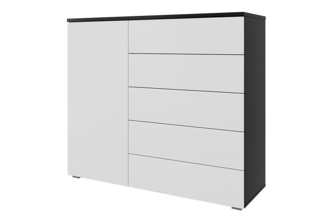 Изображение товара Комод Оскар Мун 125,4х109,2х44 см антрацит тальк push-to-open