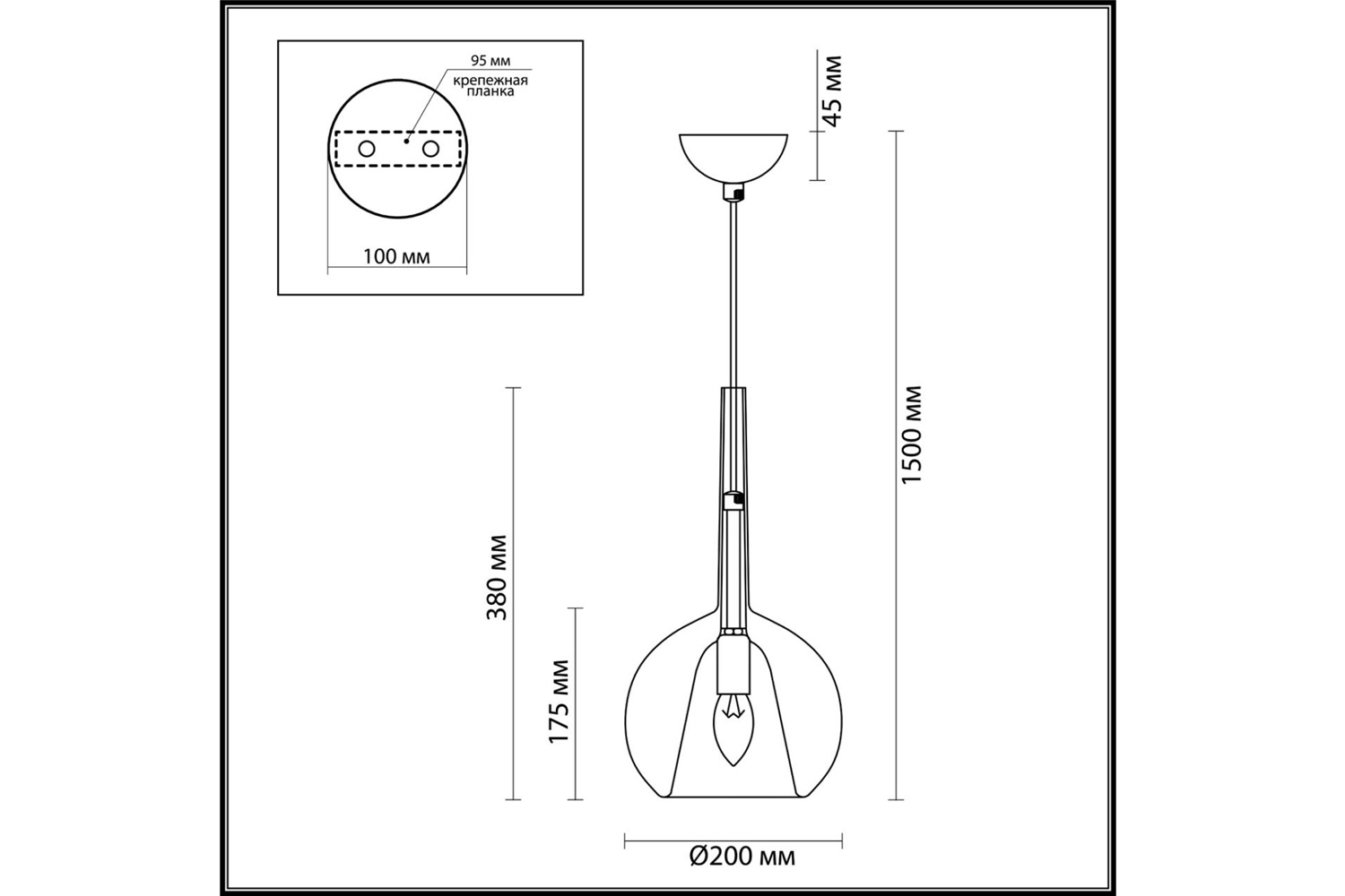 фото Светильник подвесной pendant leva odeon light