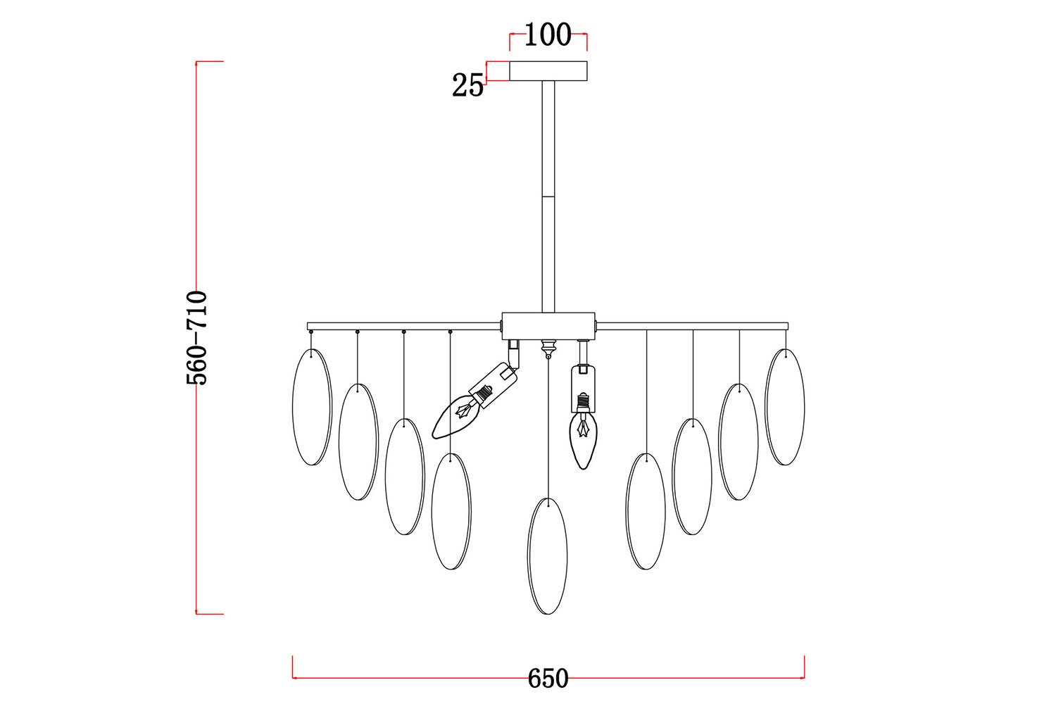 Люстра FREYA FR5104PL 18 кв.м., 65x71x65 см, E14