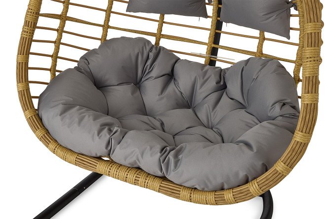 Кресло подвесное Siesta tubo цвет основания и каркаса чёрный, отделки грано
