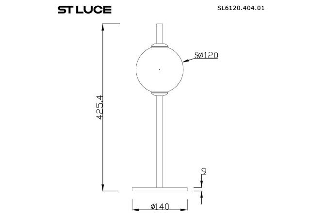 Лампа прикроватная ST LUCE Peek LED, 14x42.8x14 см