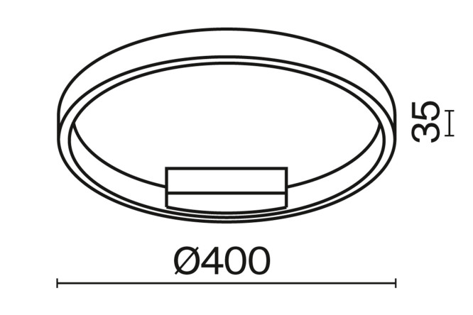Светильник потолочный LED Modern Rim 12 кв.м., 40x3.5x40 см, LED