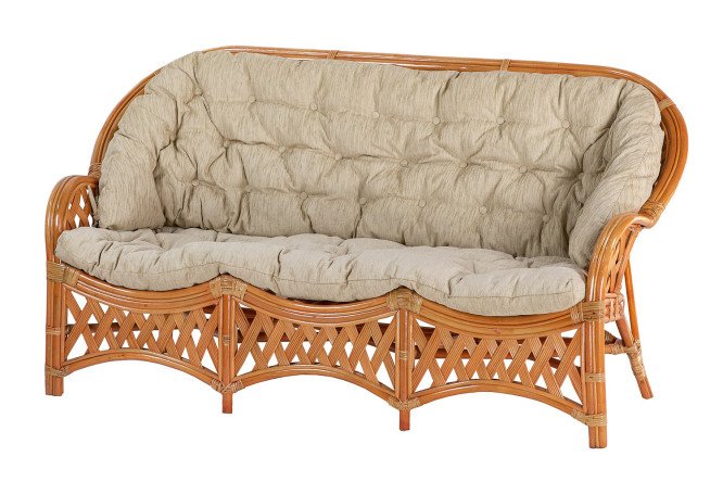 Изображение товара Диван 3-местный Cobana цвет каркаса коньячный, мягких элементов бежевый