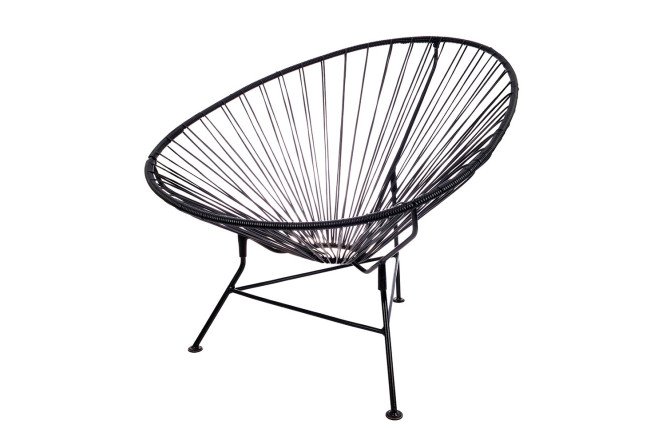 Изображение товара Кресло Ракушка цвет каркаса чёрный, отделки чёрный
