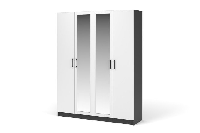 Изображение товара Шкаф 4-дверный с зеркалом Чикаго 160x205x47 см для спальни