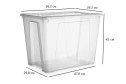 Контейнер с крышкой HOFF Basic для хранения вещей 56x42x39 см, 65 л