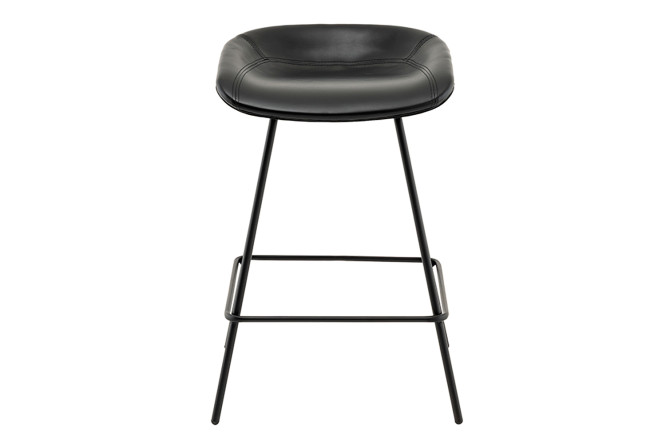 Стул полубарный Stool Group Фуриоса 44х70х44 см, цвет обивки чёрный, ножек чёрный
