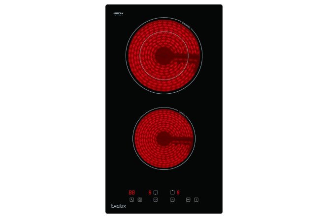 Изображение товара Электрическая панель EVELUX EV 3021 29 см стеклокерамика две зоны нагрева