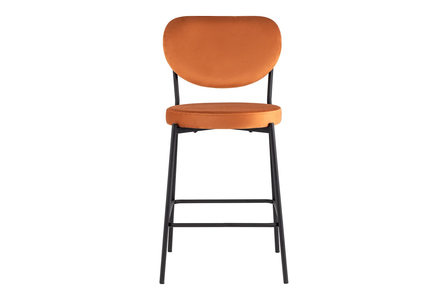 Cтул полубарный Stool Group Барбара New 48х100х53 см, цвет обивки терракотовый, ножек чёрный
