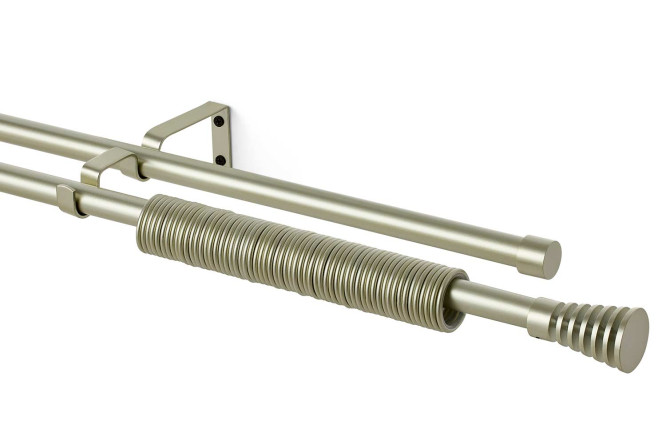 Изображение товара Двухрядный раздвижной карниз MITTE Конус Скан 160-300 см латунь матовая