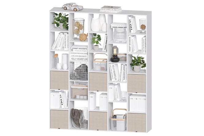 Изображение товара Стеллаж СТ 215Б из ЛДСП белого цвета 177,8х212,8х39 см