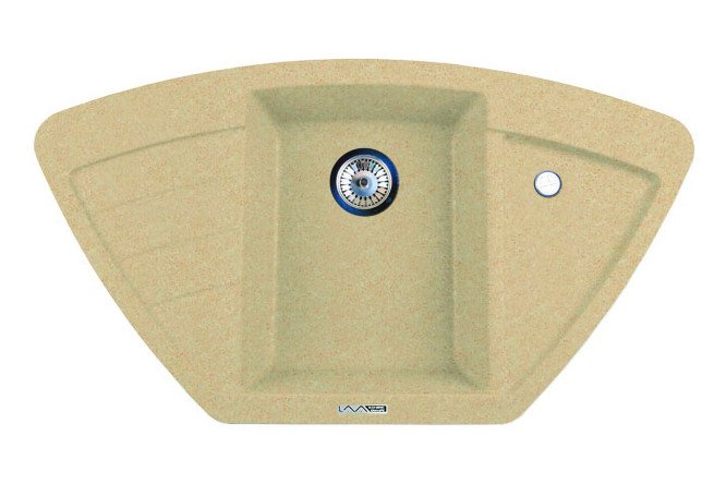 Изображение товара Врезная мойка с крылом LAVA A2.DUN 93х51х18 см из инженерного гранита