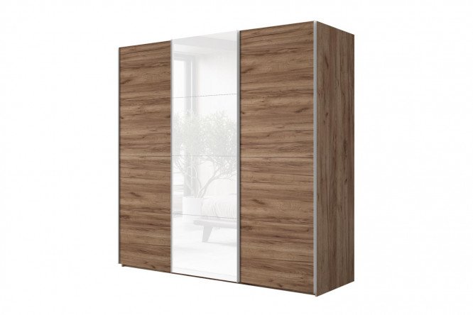 Изображение товара Шкаф-купе 3-дверный Comet 270х240 см с белым стеклом