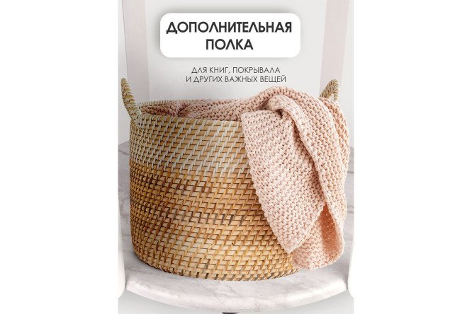 Журнальный столик Loft с полочкой на колёсиках