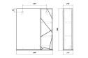 Зеркальный шкаф подвесной Sanstar Линни 60 273.1-2.4.1.КАС 60.8х70.6х17.1 см, Правый