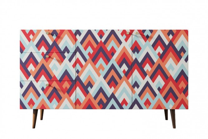 Изображение товара Комод Berber 150x90x45 см с принтованным фасадом и коричневым каркасом