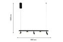 Люстра подвесная LED FAVOURITE Philia 4.3 кв.м., 80х24х10 см, LED
