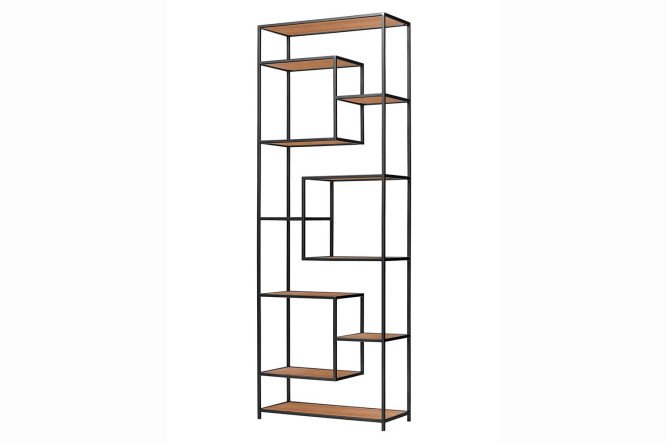 Изображение товара Стеллаж Olivia металлический ЛДСП черный 70x195,3x30 см для хранения
