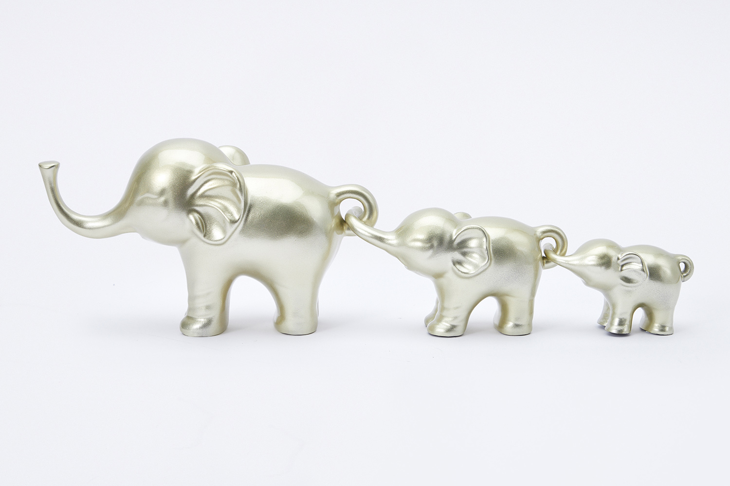 Набор из 3 декоративных фигурок Семья слонов