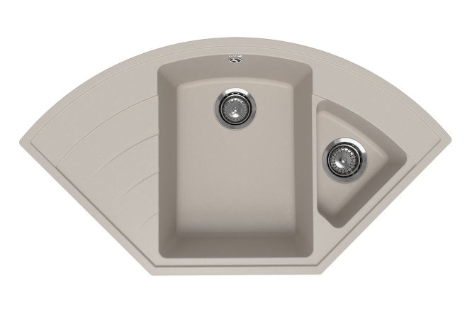 Изображение товара Врезная мойка из кварцевого композита Marta 100х55 см с крылом цвет Лён