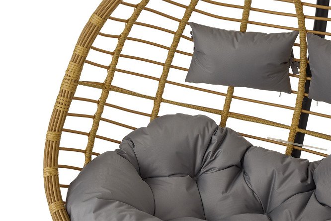 Кресло подвесное Siesta tubo цвет основания и каркаса чёрный, отделки грано