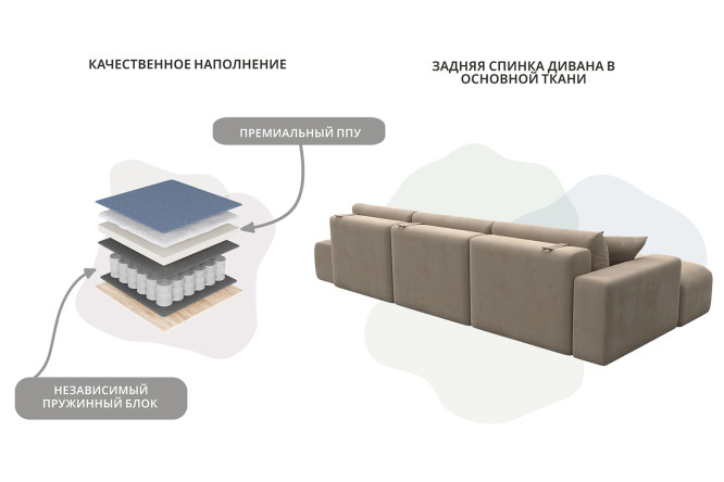 Угловой диван-кровать Лига 036 Модерн Лонг с левым углом