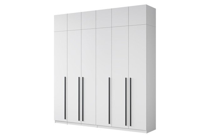 Изображение товара Шкаф София 6-дверный с антресолью белого цвета 240х260х52 см