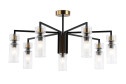 арматуры: чёрный, латунь, плафонов/абажуров: прозрачный