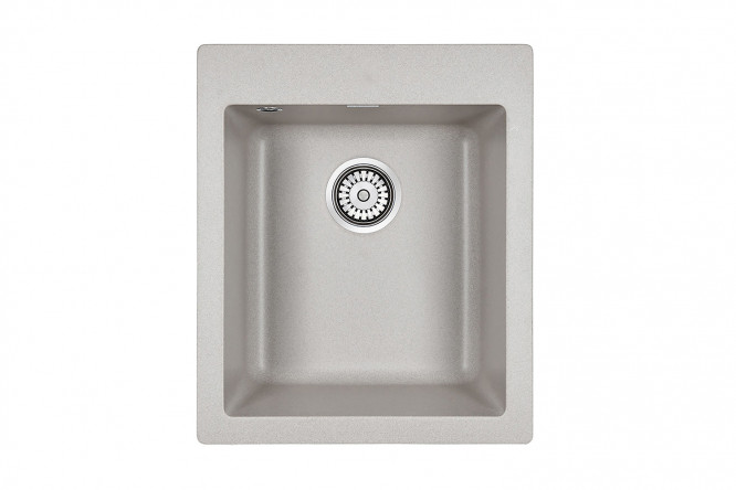 Изображение товара Врезная кухонная мойка PAULMARK Leer PM104249-GR 41.5х49х19.5 см кварцевый композит