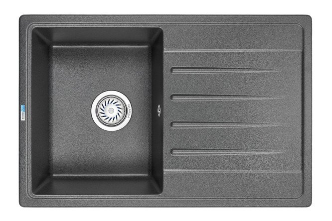 Изображение товара Врезная кухонная мойка GRANULA Standart 7602 из кварца 76х50х19 см с крылом