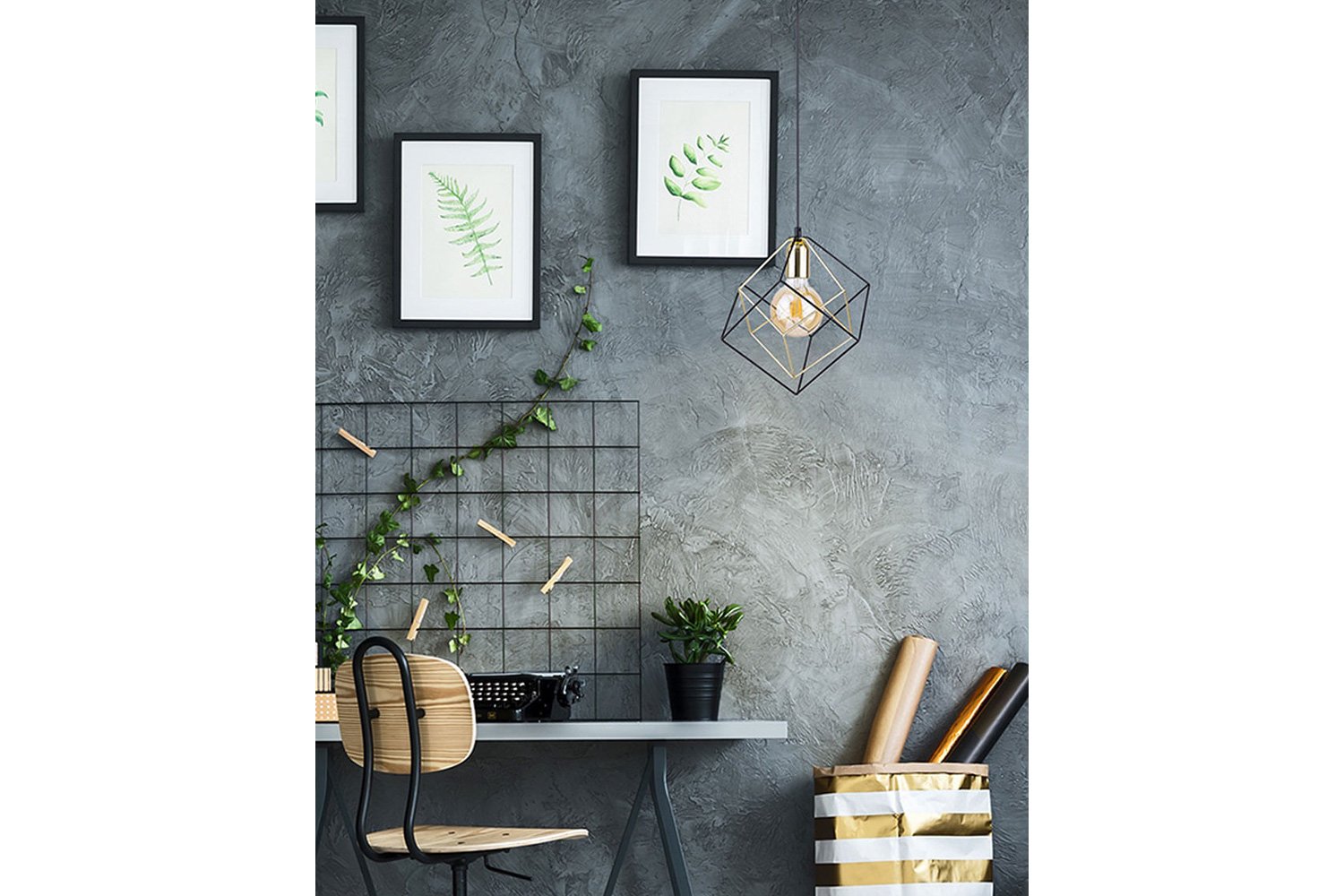 Светильник подвесной TK LIGHTING Alambre 4 кв.м., 28х33х28 см, E27