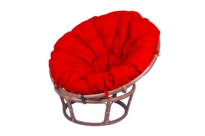 Изображение товара Кресло Папасан цвет каркаса миндаль матовый, мягких элементов красный
