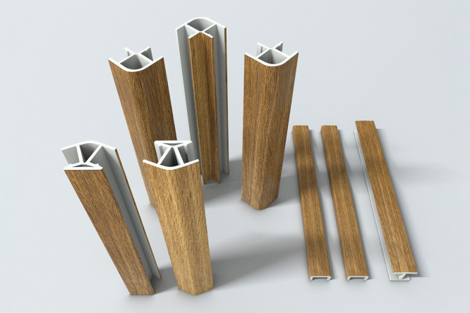 Изображение товара Комплект заглушек 15 см, дуб крафт золотой