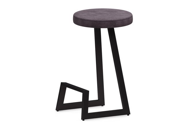 Изображение товара Барный стул Horeca Корс 38x75x38 см серый с черными ножками