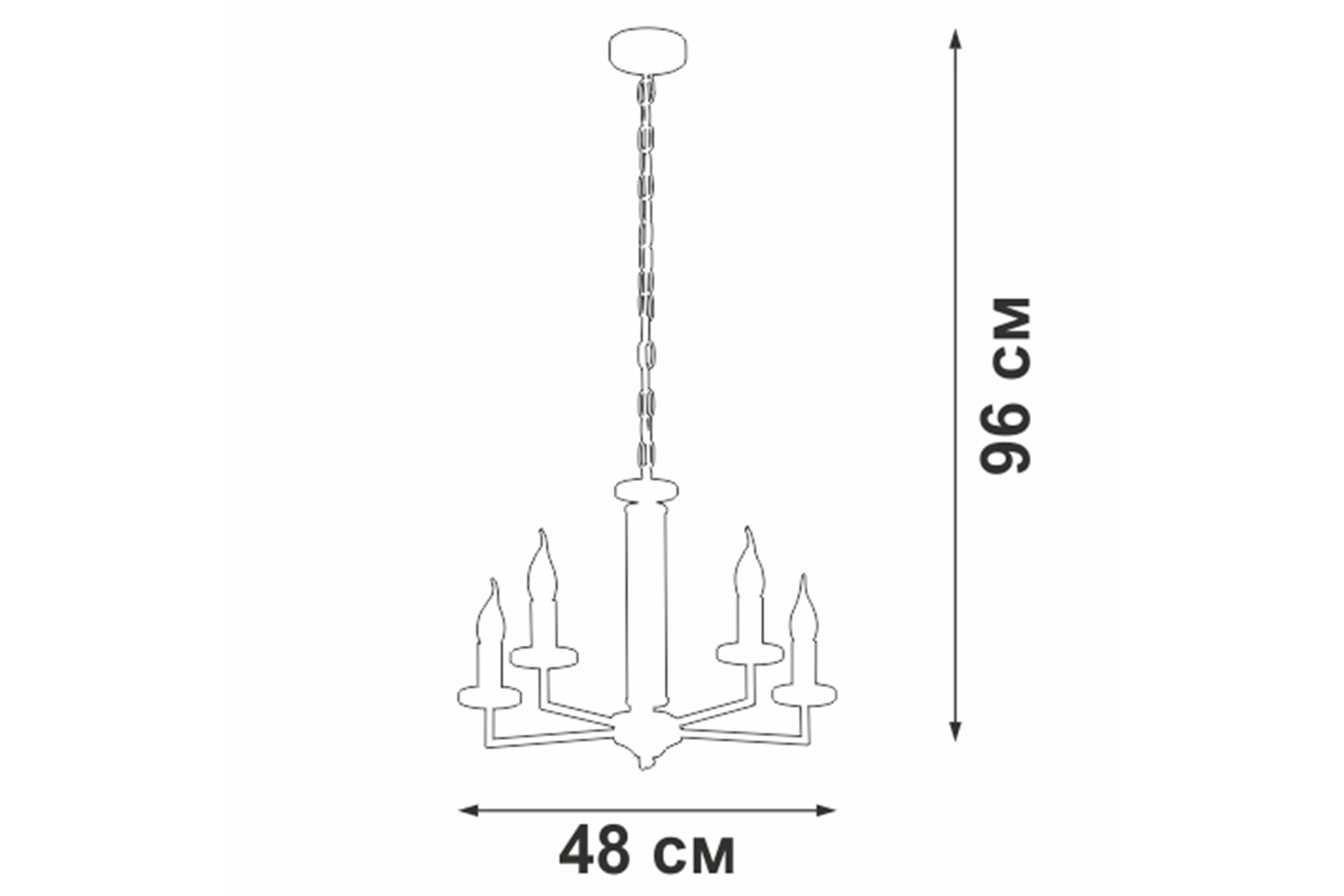 Люстра VITALUCE V4766 10 кв.м., 50х96х50 см, E14