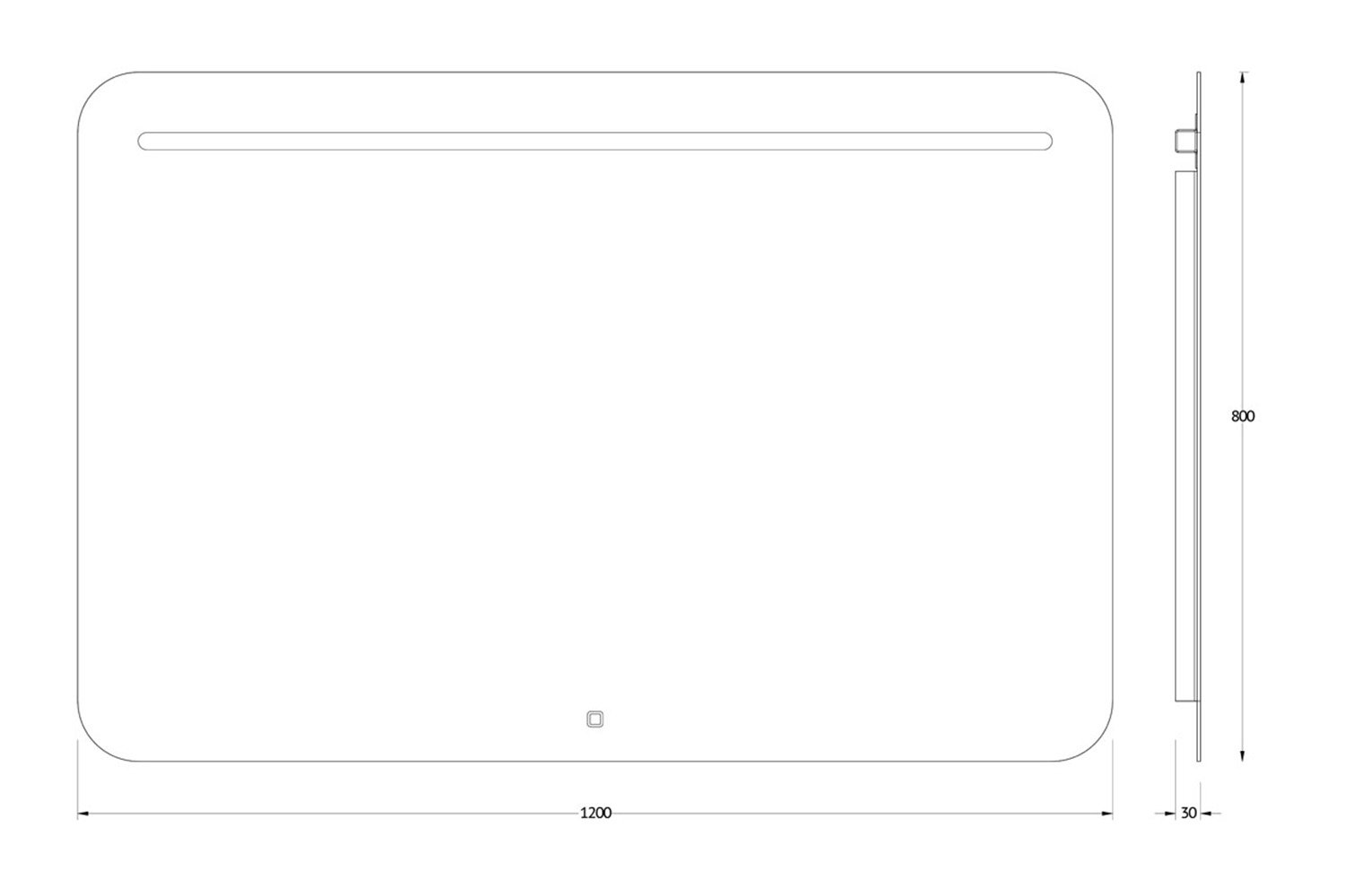 Зеркало настенное со встроенным LED-светильником EVOFORM Ledline BY 2448 120х80 см