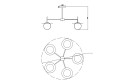 Светильник подвесной FREYA Modern Camelia 25 кв.м., 75х42х75 см, E27