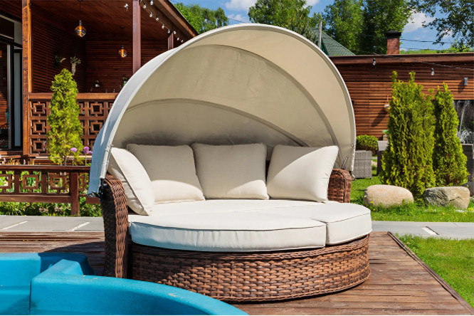 Изображение товара Диван-трансформер Violetta цвет каркаса коричневый, мягких элементов бежевый