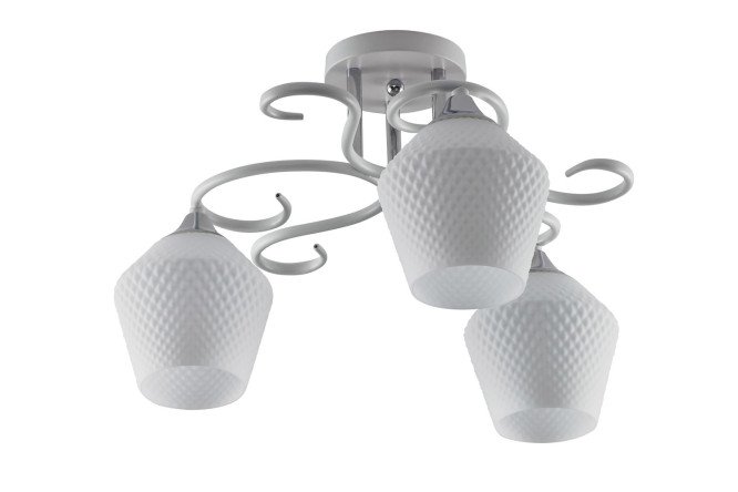 Изображение товара Люстра потолочная Mary 9 кв.м., металл и стекло, E27, белый или хром