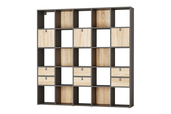 Изображение товара Стеллаж Bricks 25 секций с ящиками и дверками для хранения