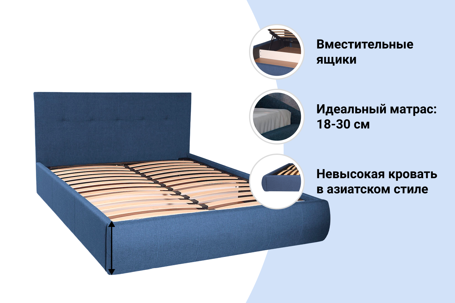 фото Кровать с подъёмным механизмом mila hoff