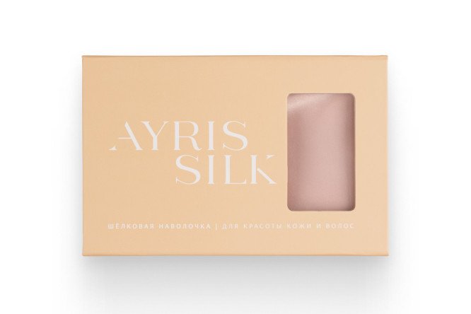 Наволочка AYRIS SILK 5064 из натурального шёлка, цвет розовое золото 50х70 см, Шелк, 1 шт.