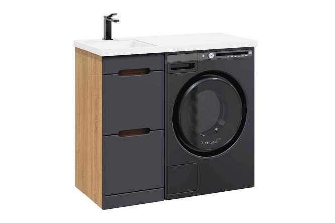 Изображение товара Тумба напольная Sanstar Darko 429.1-1.4.1 38 см графит софт дуб Вотан