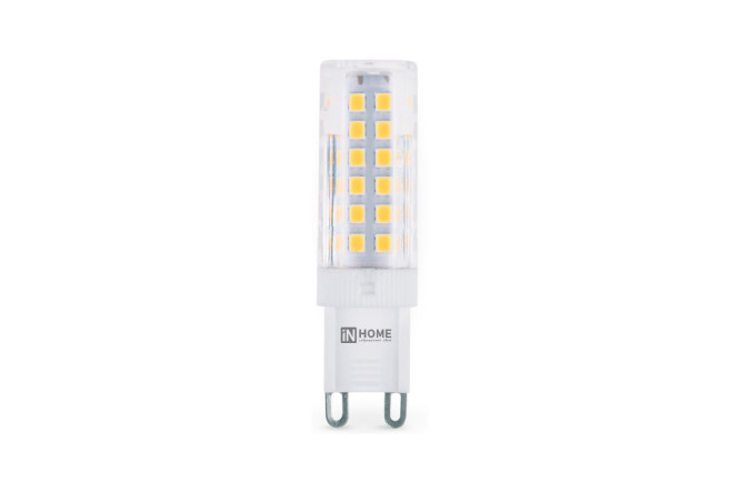 Лампа светодиодная IN HOME LED-JCD G9, 9W, Капсула, 4000 К, Естественный
